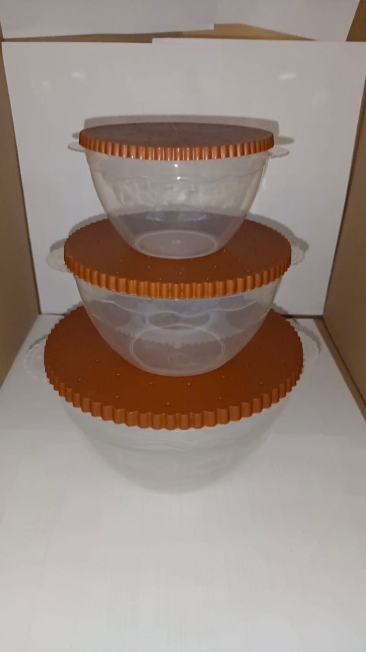 3 Pcs food round shaped food container