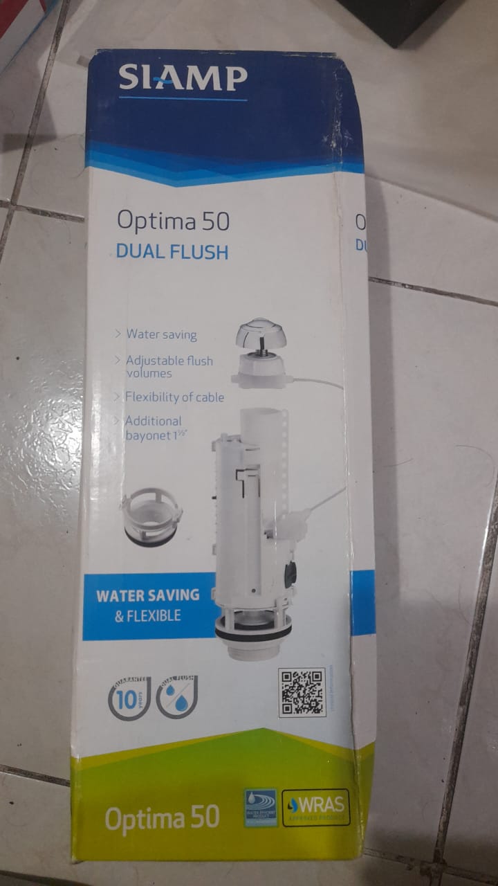 Siamp 32500007 Optima 50 Flushing Mechanism, White