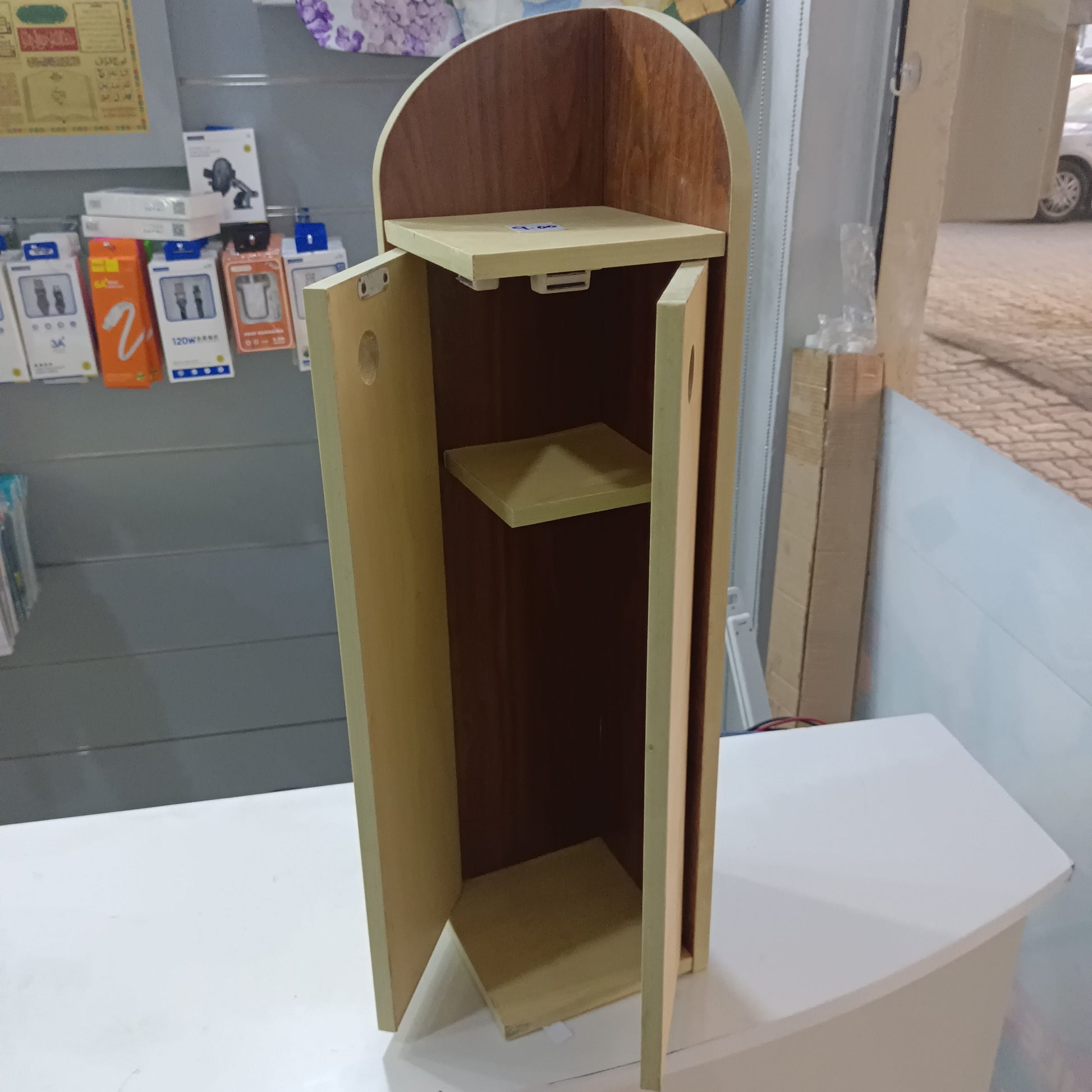 Wooden Bathroom Corner Rack