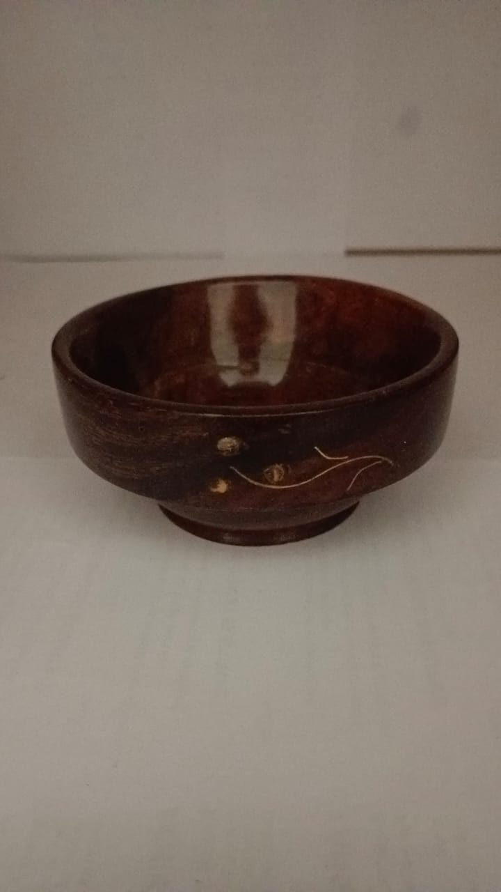 Carved wooden bowl