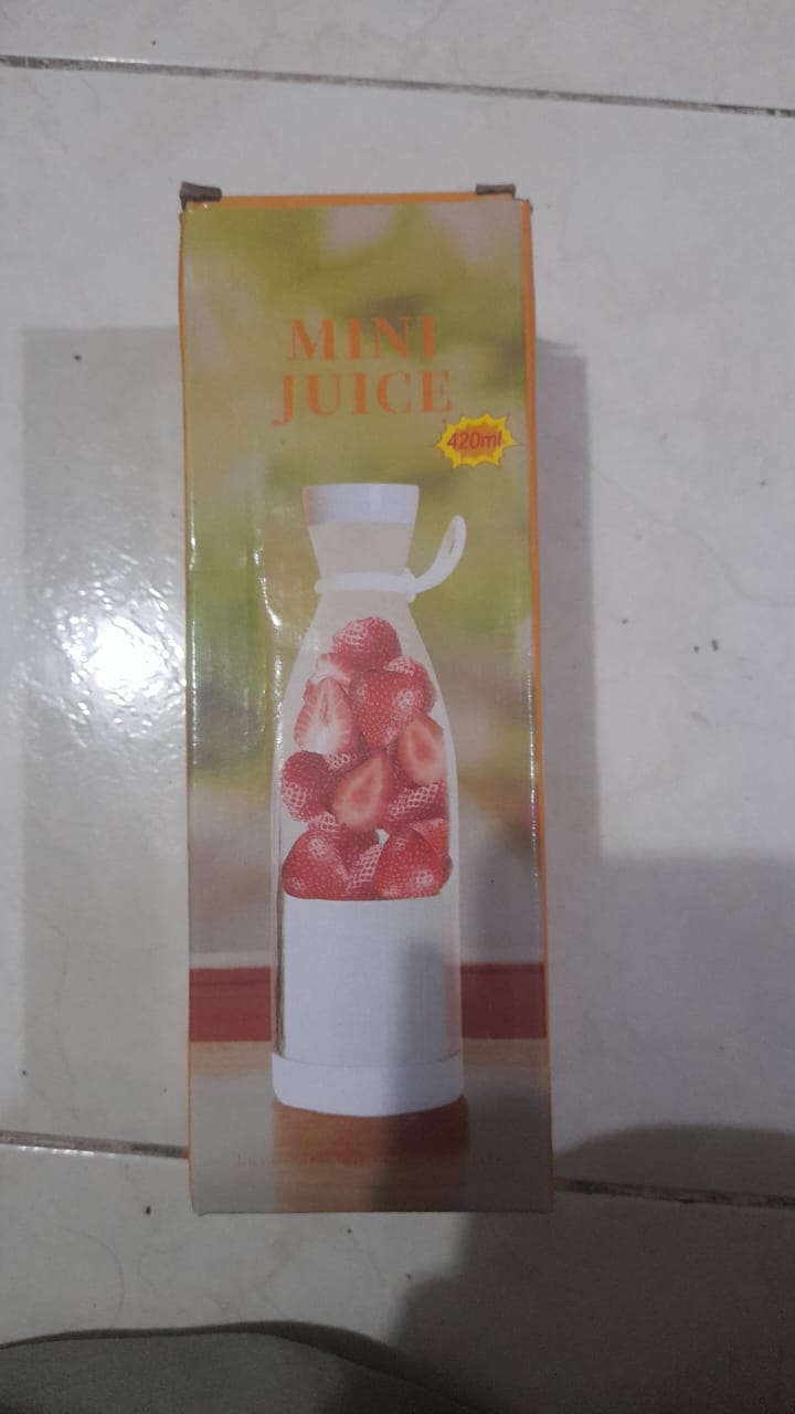 Portable Blender Bottle 420ml Multifunctional For Travel, Juicer, And Fruit Crusher, USB Type C Rechargeable