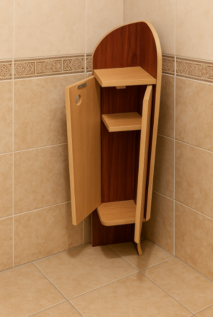 DIY Bathroom Corner Cabinet – Space-Saving Wooden Storage Solution